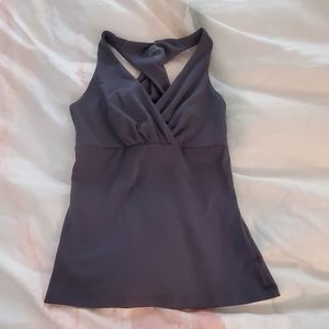 prana surplice twist back tank top